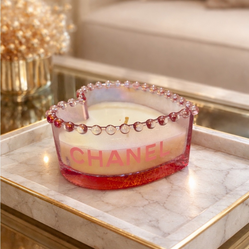 ❗️LAST❗️ Pink and White Heart Candle